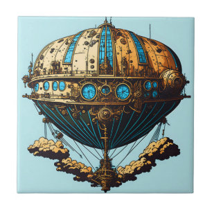 Steampunk Airship Dreams Carreaux céramiques