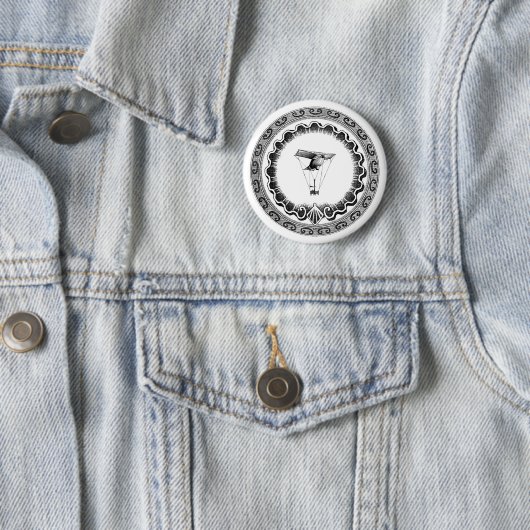 Steampunk Airship Flying Blimp Ronde Button 5,7 Cm (In situ)