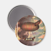 Steampunk Airship Magnet Magneet (Voorkant / Achterkant)