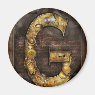 Steampunk - Alfabet - G staat voor Tandwielen Magneet