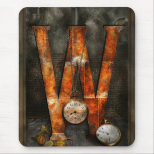 Steampunk - Alfabet - W staat voor Watches (horlog Muismat