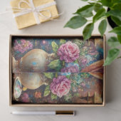 Steampunk Alice White Rabbit Tea Party Decoupage Tissuepapier (Geschenk)