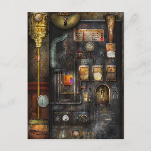 Steampunk - alles voor een kop koffie briefkaart (Voorkant)