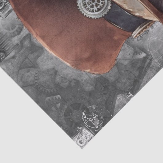 Steampunk Alpaca Tissuepapier (Detail)