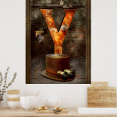 Steampunk - Alphabet - Y is voor Gele Goggles Poster (Keuken)