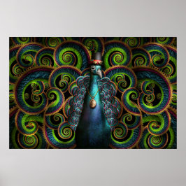 Steampunk - als pauw poster