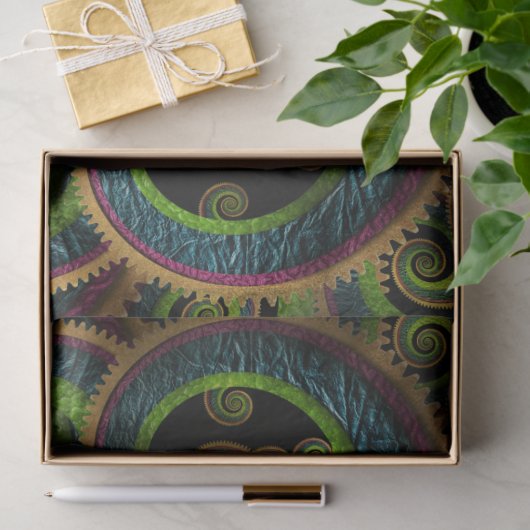 Steampunk -  als pauw tissuepapier (Geschenk)