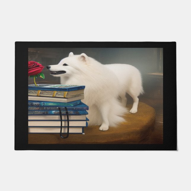 Steampunk American Eskimo dog Mat (Voorkant)