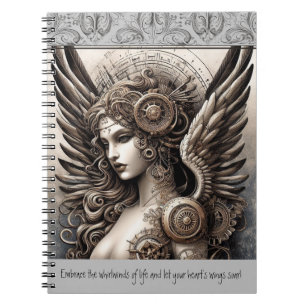 Steampunk Angel en Quote Notitieboek