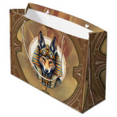 Steampunk Anubis Fox Portrait Groot Cadeauzakje (Achterkant Gekanteld)