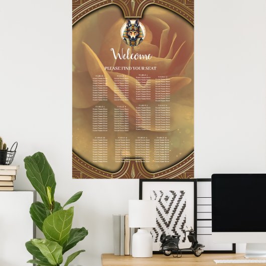 Steampunk Anubis Fox Portrait Poster (Thuiskantoor)