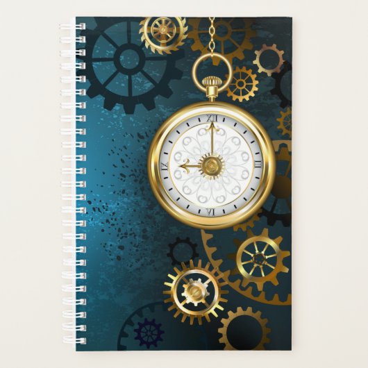 Steampunk Arrière - plan turquoise avec Gears (Devant)