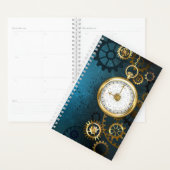 Steampunk Arrière - plan turquoise avec Gears (Devant avec enveloppe)