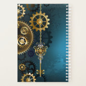 Steampunk Arrière - plan turquoise avec Gears (Dos)