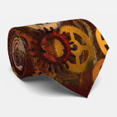 STEAMPUNK ART Cogs et engrenages Nostalgie Cravate (Roulé)