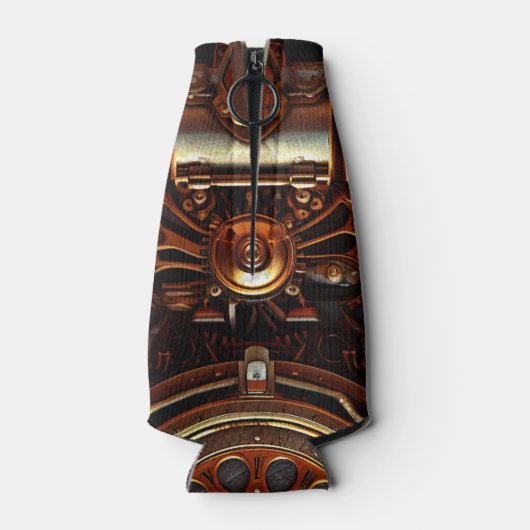 Steampunk Art-flessenkoeler Flesjeskoeler (Achterkant)