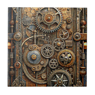 Steampunk Art Keramische Tegel Tegeltje