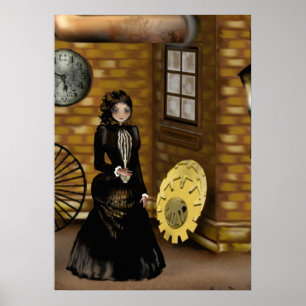 Steampunk Art Poster Op zoek naar Baker Street