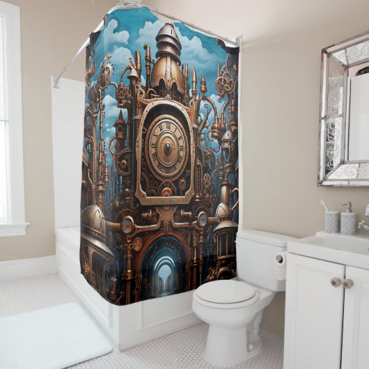 Steampunk Art Shower Curtain Douchegordijn (In situ)