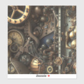 Steampunk Art Vinyl Sticker (Vel)