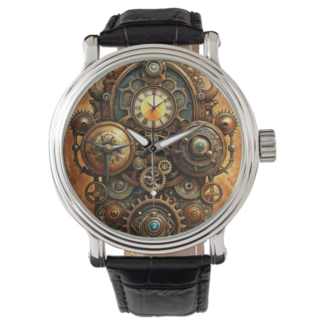 Steampunk Art Watch Horloge (Voorkant)