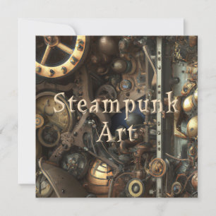 Steampunk Art Wenskaart Notitiekaartje