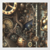 Steampunk Art Window Cling Raamsticker (Vel)