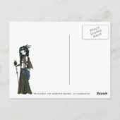 Steampunk Aviatrix Fairy Briefkaart "Cloud Burst" (Achterkant)