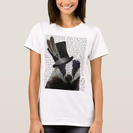 Steampunk Badger in Top Hat (Voorkant)
