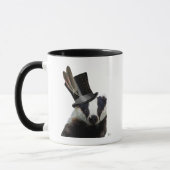 Steampunk Badger in Top Hat Mok (Links)
