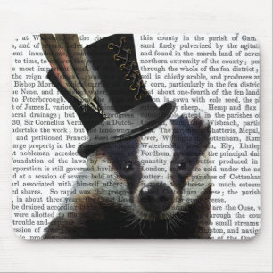 Steampunk Badger in Top Hat Muismat
