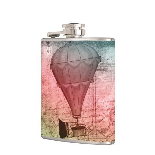 Steampunk Ballon Schets Drinkfles Heupfles (Links)