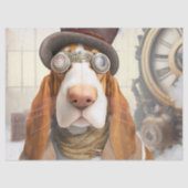 Steampunk Basset Hound Tissuepapier (Voorkant)