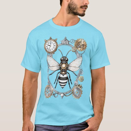 Steampunk Bee Insect Honing Bijen Keeper T-shirt (Voorkant)