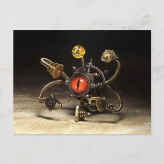 Steampunk Beholder Robot Briefkaart