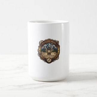 Steampunk Bergbadge met Lantaarn & Kaart Koffiemok