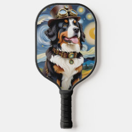 Steampunk Berner Berghond Pickleball Paddle