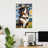 Steampunk Berner Berghond Poster (Thuiskantoor)
