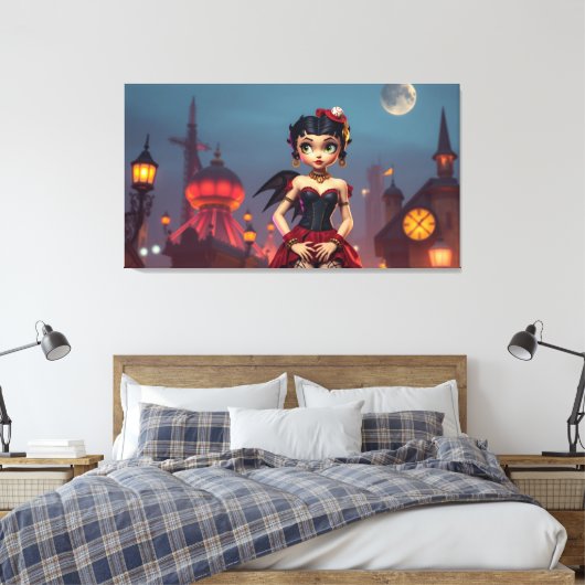 Steampunk Betty 3 Canvas Afdruk (Insitu (Slaapkamer))