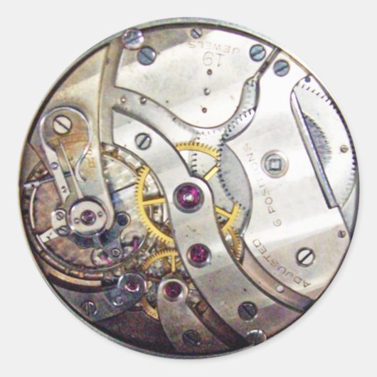 Steampunk bewegende delen Sticker (Voorkant)
