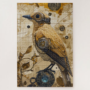 Steampunk Bird Art moeilijk Legpuzzel