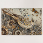 Steampunk Bird Art moeilijk Legpuzzel (Horizontaal)