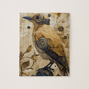 Steampunk Bird Art Small Legpuzzel