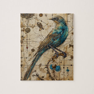 Steampunk Bird Art Small Legpuzzel