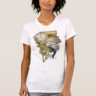 Steampunk-Birthday-Capital- letter-E-shirt T-shirt