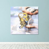 Steampunk Birthday letter B Canvas Afdruk (Insitu (Houten vloer))