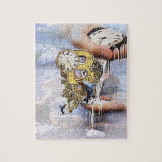 Steampunk Birthday letter B Legpuzzel (Verticaal)