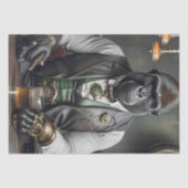 Steampunk Black Gorilla big boss Tissuepapier (Voorkant)