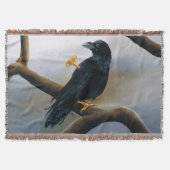 Steampunk Black Raven Deken (Voorkant)