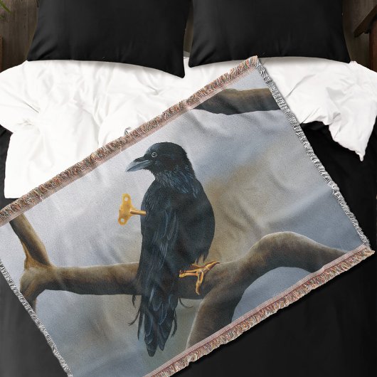 Steampunk Black Raven Deken